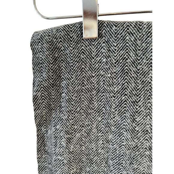 J Crew Scarf Black White Herringbone Print - Picture 3 of 6